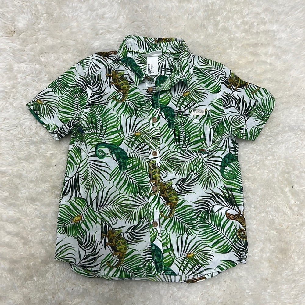 Worn Once - Nathalie Lete x H&M Short Sleeve Button Down Shirt 3-4Years